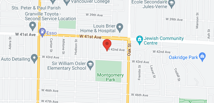 map of 1136 W 42ND AVENUE